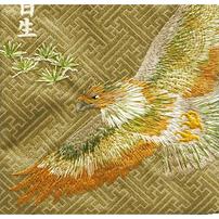 名前旗刺繍 小 「オリーブグリーン　松鷹」（550696）