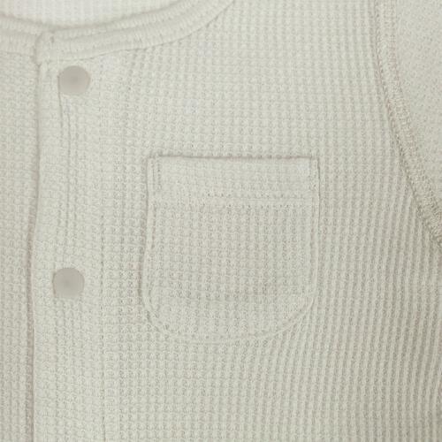 2枚組半袖前開きロンパース肌着 ワッフル おにぎり グレー&times;80cm ベビーザらス限定