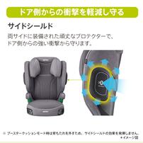 **Aprica アップリカ ライドクルー AB (グレー) ジュニアシート R129適合 ロングユース 3才頃～12才頃まで