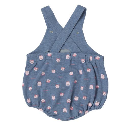 星のカービィ 吊りブルマ 総柄 デニムニット グレー&times;70-80cm ベビーザらス限定