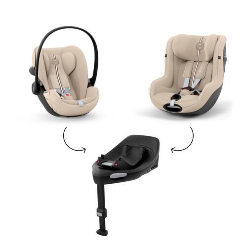 cybex サイベックス クラウドG3（アーモンドベージュ＋）トラベルシステム 新生児〜24カ月頃まで