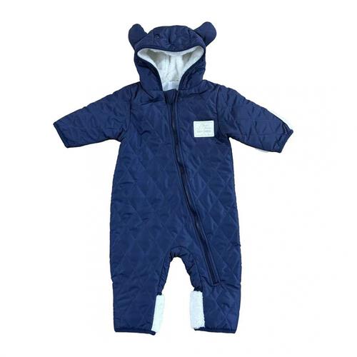 ジャンプスーツ くまみみ ダイヤキルト柄 ネイビー×70cm ベビーザらス限定