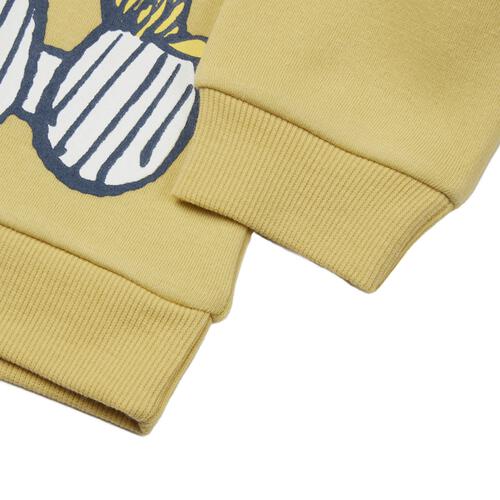 SNOOPY スヌーピー 長袖デイリートレーナー 起毛 サングラス イエロー&times;95cm