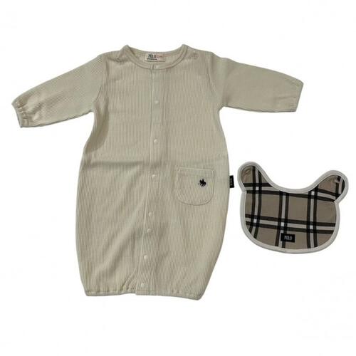 POLO BCS チェックスタイ付きドレスオール ナチョラル×50-70cm