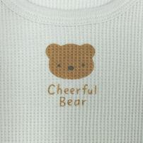 半袖シャツ肌着 2枚組 ワッフル くま×はち グレー×95cm ベビーザらス限定