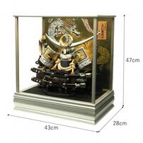 【五月人形】兜ケース飾り「上杉謙信シルバー双龍」（538010）トイザらス・ベビーザらス限定【メーカー直送】