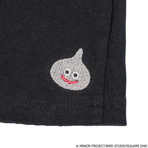 ドラクエベビー＆キッズ 刺繍半袖ロンパース メタルスライム ブラック&times;70cm