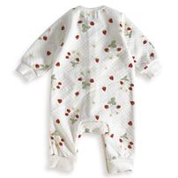 長袖カバーオール ニットキルト イチゴ柄 レッド×70cm ベビーザらス限定