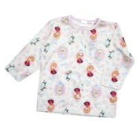 ディズニー 長袖前開きパジャマ＋半袖Ｔシャツセット アナと雪の女王 サックス&times;110cm ベビーザらス限定