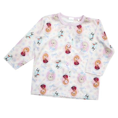 ディズニー 長袖前開きパジャマ＋半袖Ｔシャツセット アナと雪の女王 サックス&times;110cm ベビーザらス限定
