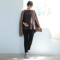 らくちんあったかシームレスレギンス ブラック×M-L