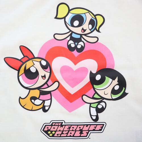 パワパフ 長袖Tシャツ 天竺 ラグラン 集合アート パープル&times;90cm ベビーザらス限定