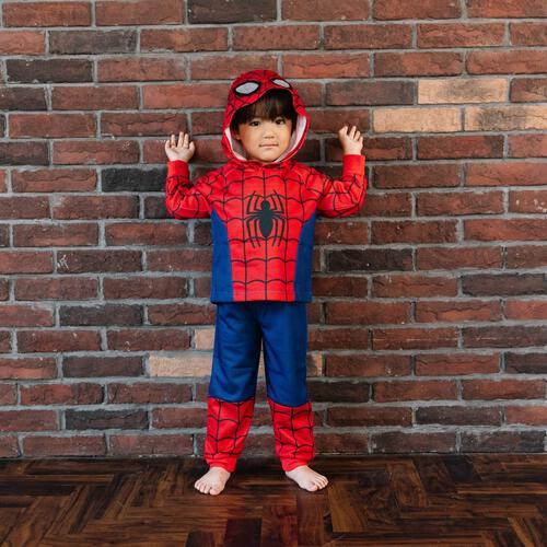 MARVEL スパイダーマン コスチューム 上下スーツ レッド×130cm