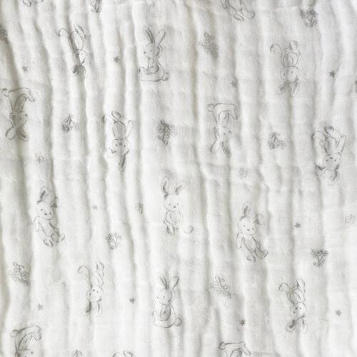 新生児2WAYドレス 多重ガーゼ ウサギ(ホワイト×50-70cm)  ベビーザらス限定