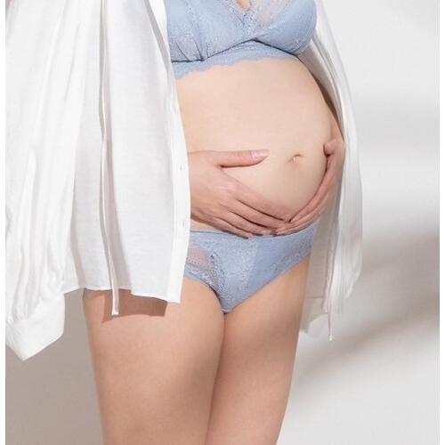 Petit Jouet for maternity プティジュエット マタニティローライズショーツ ストレッチレース チャコール Mサイズ
