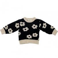 sophitica ニットジャガード デイジー ブラック×80cm