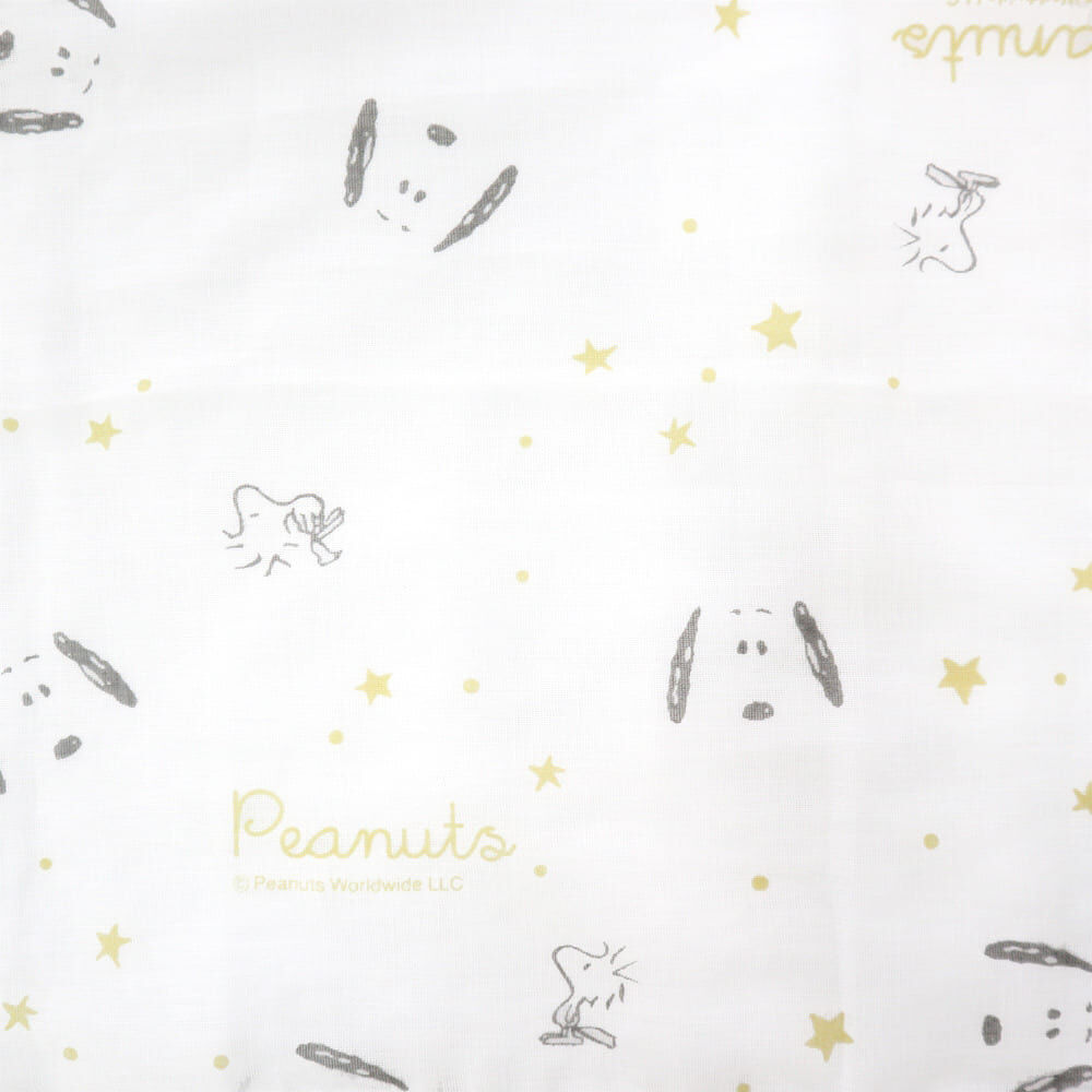 日本製 SNOOPY ガーゼ3枚組 星 スヌーピー×ウッドストック ベビーザら