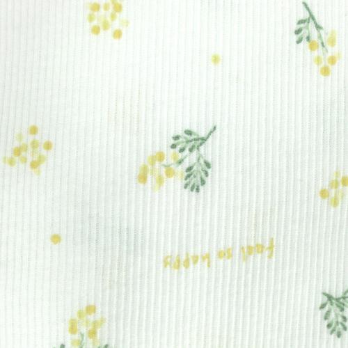 長袖ロンパース肌着 2枚組 テレコ ミモザ ピンク×80cm ベビーザらス限定