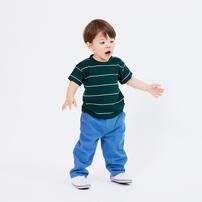 POLO BCS 鹿の子マルチボーダー半袖Ｔシャツ グリーン&times;80cm ベビーザらス限定 赤ちゃん 出産準備 出産祝い ベビー服 子供服