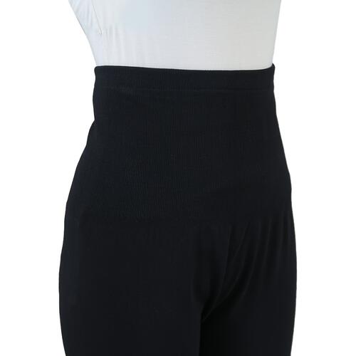 らくちんあったかシームレスレギンス ブラック×M-L