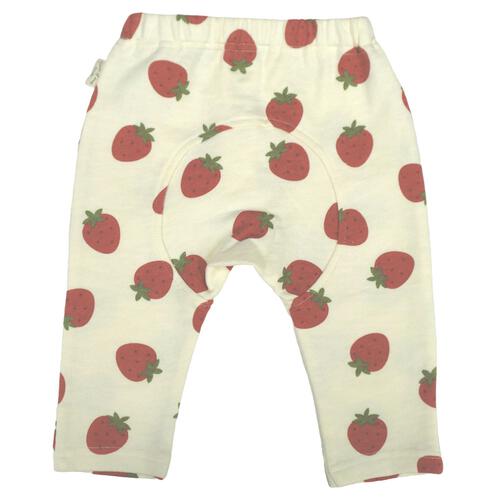 モンキーパンツ インレイ イチゴ シロ&times;90cm