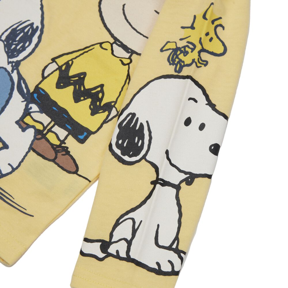 SNOOPY スヌーピー 長袖Tシャツ 天竺 スヌーピー イエロー×95cm