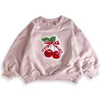 COJIKA プリントアップリケデイリートレーナー 裏毛 チェリー ピンク×80cm ベビーザらス限定