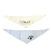 【ベビー×ペットコレクション】犬用バンダナ 2枚組 プリント×足跡