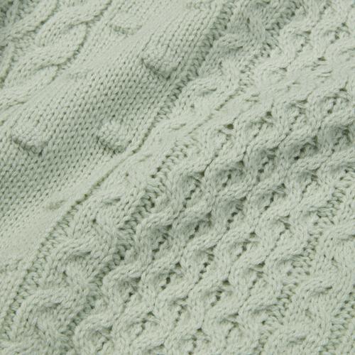 ベビーザらス限定　RAT-A-TATR ラッタッター ケーブルニット(グリーン&times;80cm)