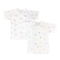 短肌着 わんこ×雨傘柄 2枚組(ホワイト×50-60cm) ベビーザらス限定