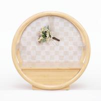 【雛人形】親王飾り 円形市松アレンジフラワー