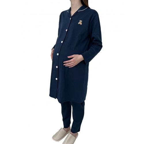 POLO BCS 長袖テーラーパジャマ ベア刺繍(ネイビー×M-L) ベビーザらス限定