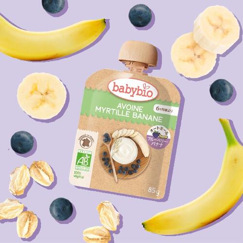 babybio ベビービオ ベビーオートミール 4種セット バナナ アップル・キャロット ストロベリー・バナナ ブルーベリー・バナナ【有機食材 ベビーオートミール 離乳食 ベビーフード】【6カ月～】