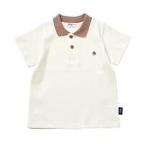 POLO BCS ワッフル半袖ポロシャツ オフホワイト&times;80cm
