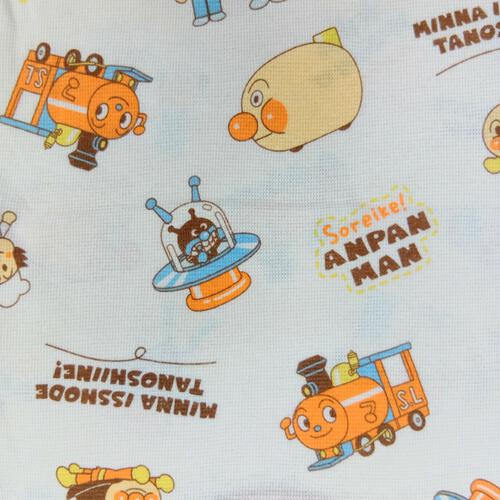 アンパンマン アンパンマン号総柄半袖パジャマ メッシュ オフシロ&times;90cm