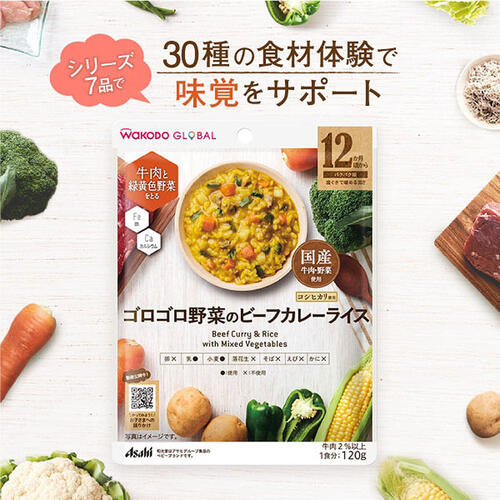 和光堂 WAKODO GLOBAL ゴロゴロ野菜のビーフカレーライス【幼児食 キッズフード ベビーフード】【12カ月～】