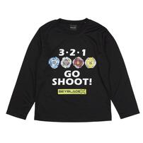 ベイブレードエックス 長袖パジャマ ロゴプリント ブラック&times;120cm ベビーザらス限定