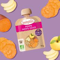 babybio ベビービオ ベビースムージー4種セット アップル・スイートポテト アップル・キャロット アップル・オレンジ・バナナ アップル・ストロベリー・バニラ【有機食材 ベビースムージー 離乳食 ベビーフード】【6カ月～】