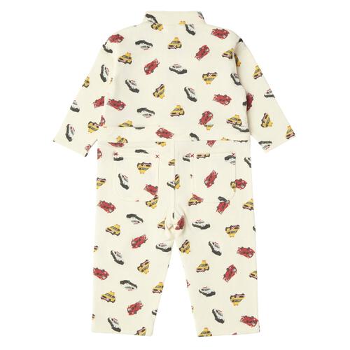 【TOMICA kie_158さんプロデュース】TOMICA トミカ つなぎ オーバーオール ホワイト×100cm