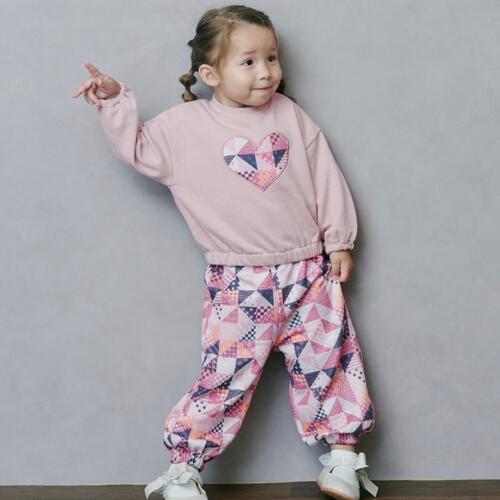 sophitica キルトパチワ柄セットアップ ピンク&times;90cm