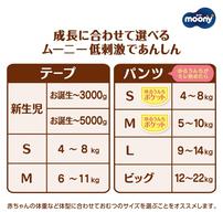 【テープ Sサイズ】ムーニー 低刺激であんしん オムツ（4~8kg）54枚