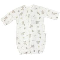 新生児2WAYドレス 多重ガーゼ ゾウ(ホワイト×50-70cm) ベビーザらス限定