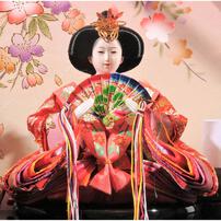 【雛人形】ケース飾り 五人飾り「金彩枝桜丸形黒塗アクリル」  (322507)ひな人形 おしゃれ 丸型トイザらス・ベビーザらス限定【メーカー直送】