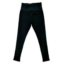 マタニティパンツ レギンス ストレッチ天竺 ブラック×L