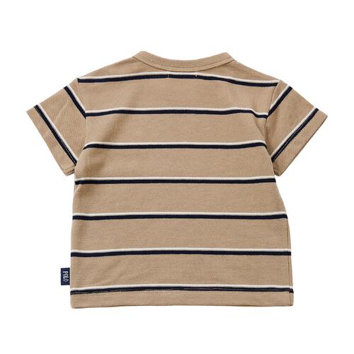 POLO BCS 鹿の子マルチボーダー半袖Ｔシャツ ベージュ&times;90cm ベビーザらス限定 赤ちゃん 出産準備 出産祝い ベビー服 子供服
