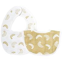 6重織ガーゼスタイ 2枚組 バナナ (バナナ×フリー) ベビーザらス限定