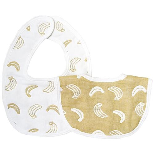 6重織ガーゼスタイ 2枚組 バナナ (バナナ×フリー) ベビーザらス限定