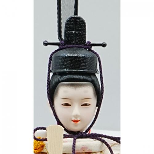 【雛人形】ケース親王飾り「透かし麻の葉木目調半円アクリル」（322656）