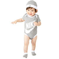 NIKE 新生児3点セット フューチュラ ロゴ (グレー×60-70cm)