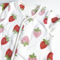 パジャマベスト フリース イチゴ柄 レッド×80-95cm ベビーザらス限定